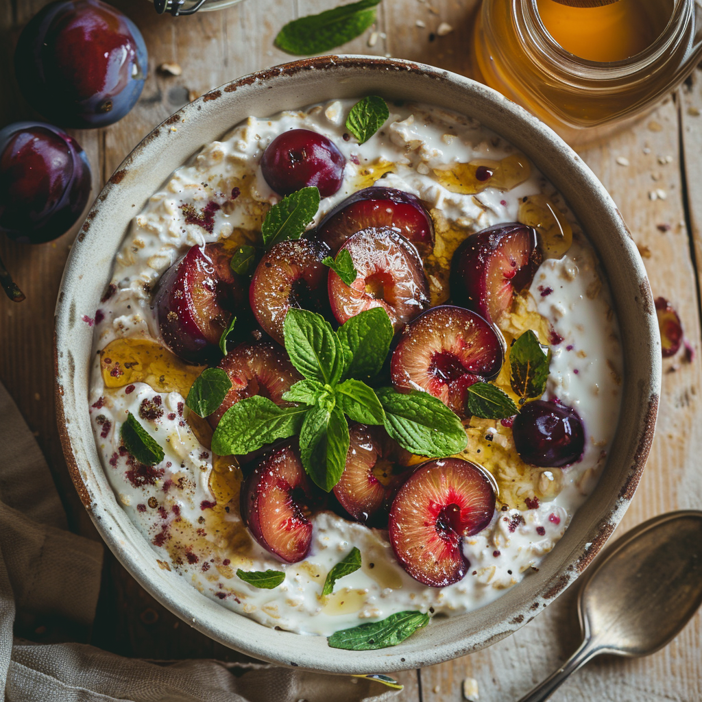 Overnight Oats mit Zwetschgen