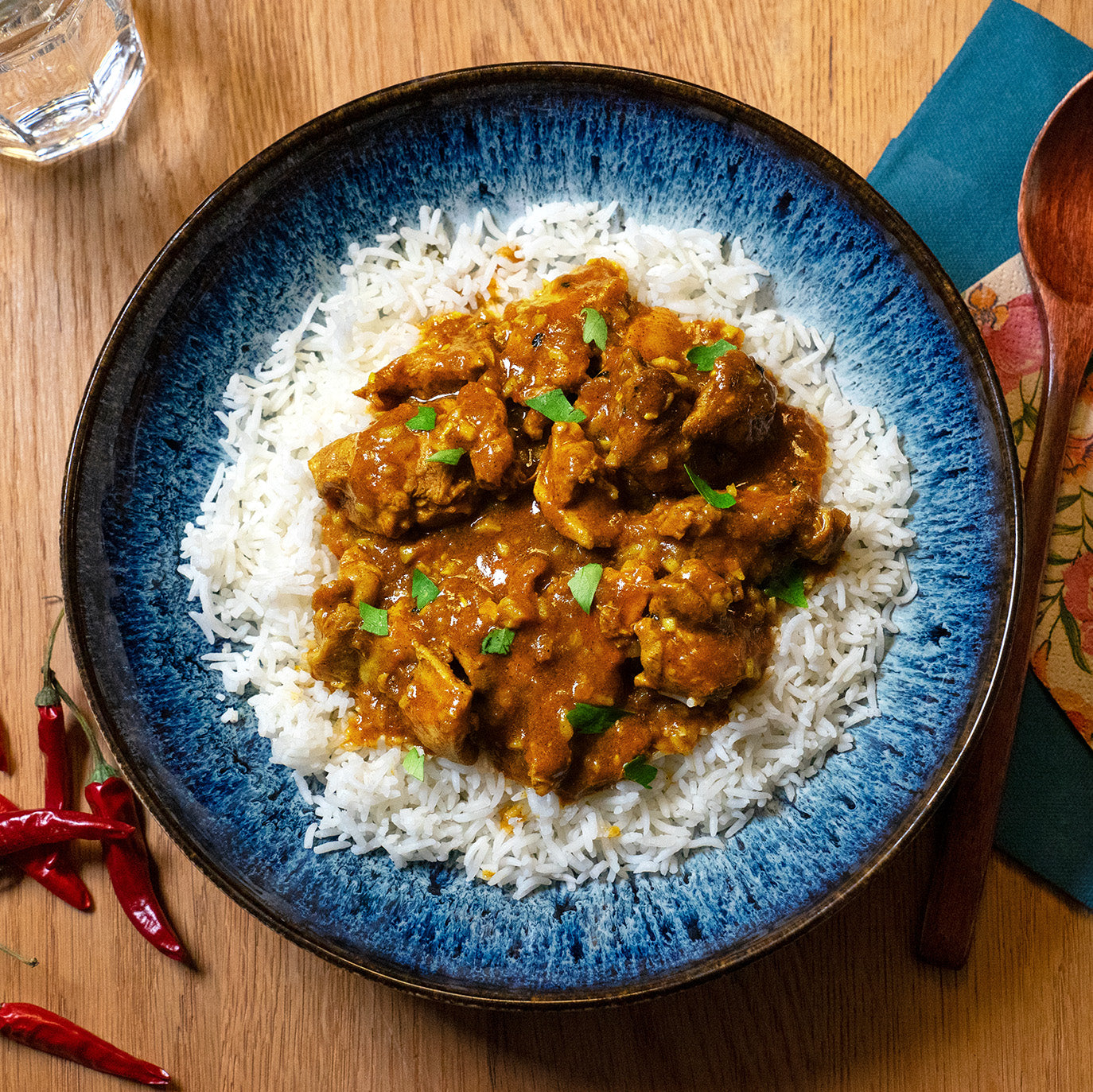 Chicken Curry Tikka Masala mit Reis
