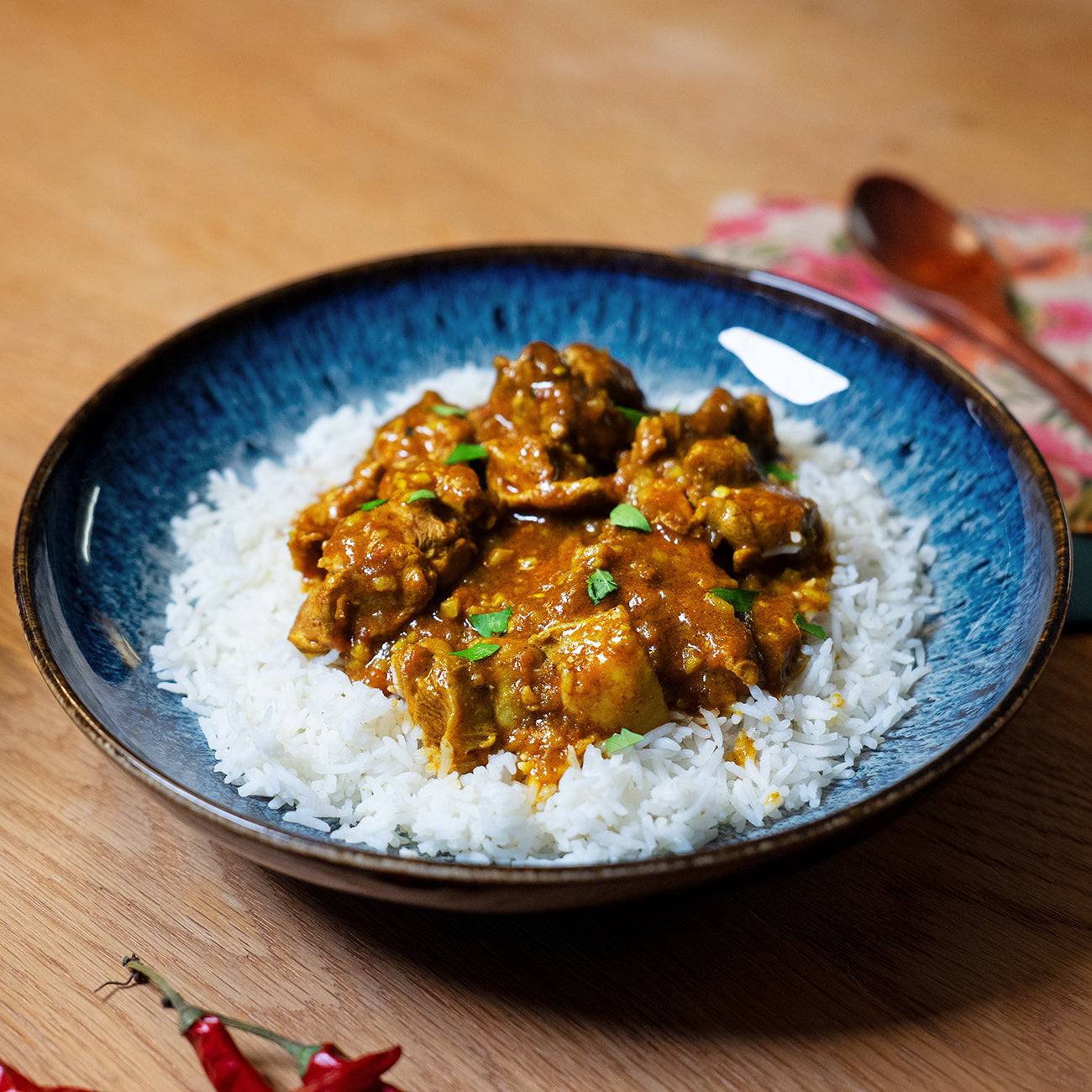 Chicken Curry Tikka Masala mit Reis
