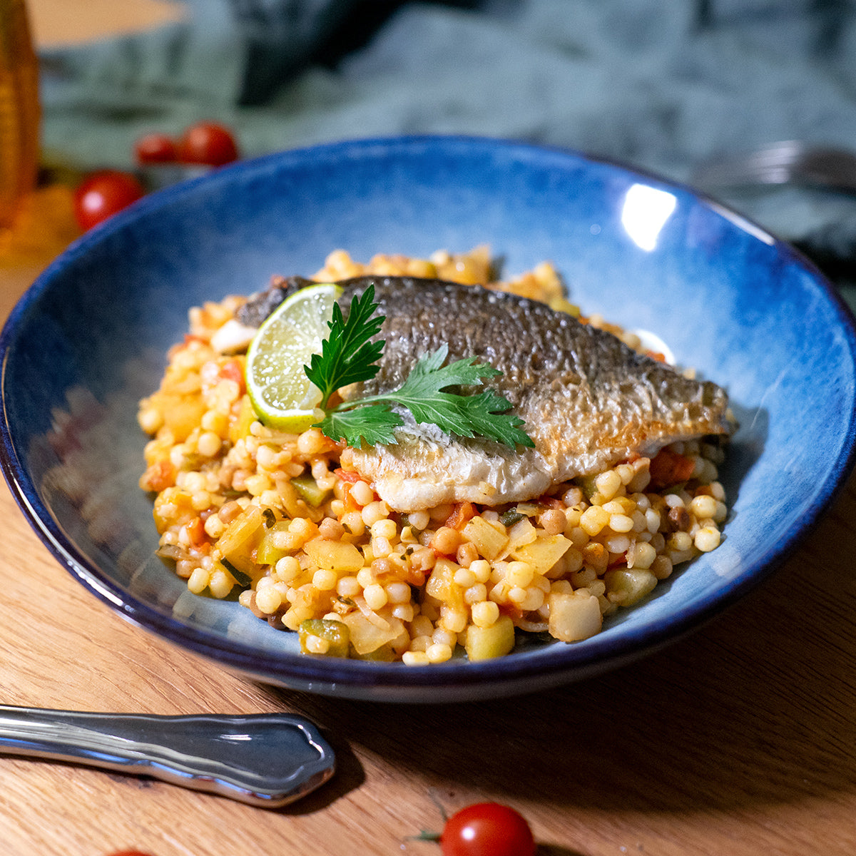 Filet de dorade avec Fregola Sarda