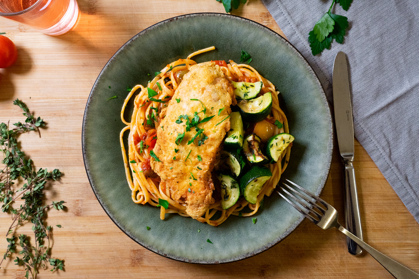 Linguine with Poulet- Piccata