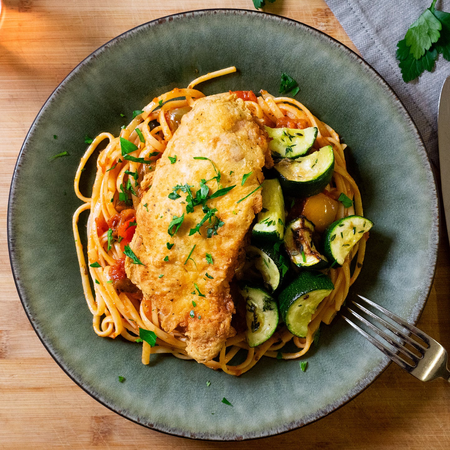 Linguine with Poulet- Piccata