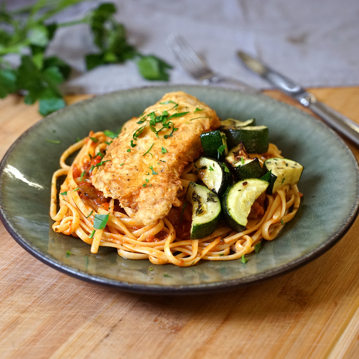 Linguine with Poulet- Piccata