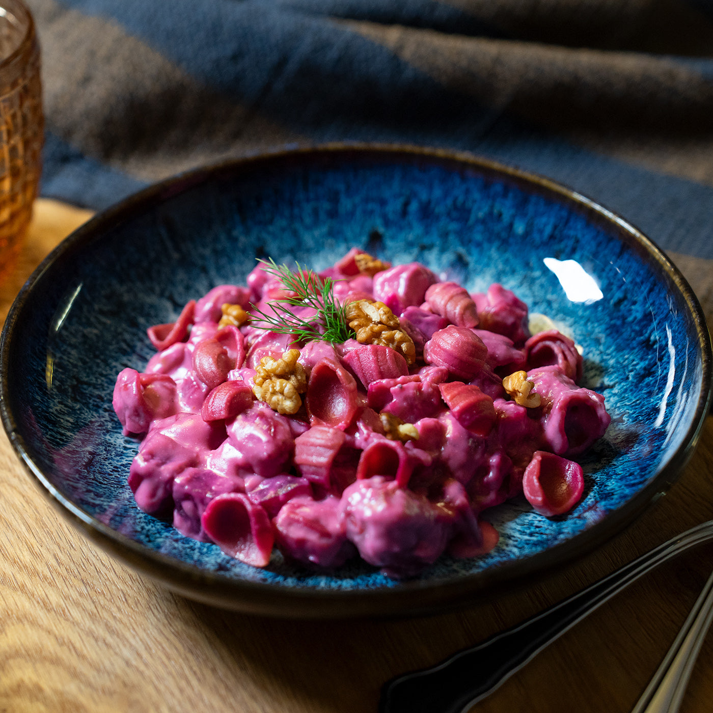 Randen-Orecchiette mit Gorgonzolasauce