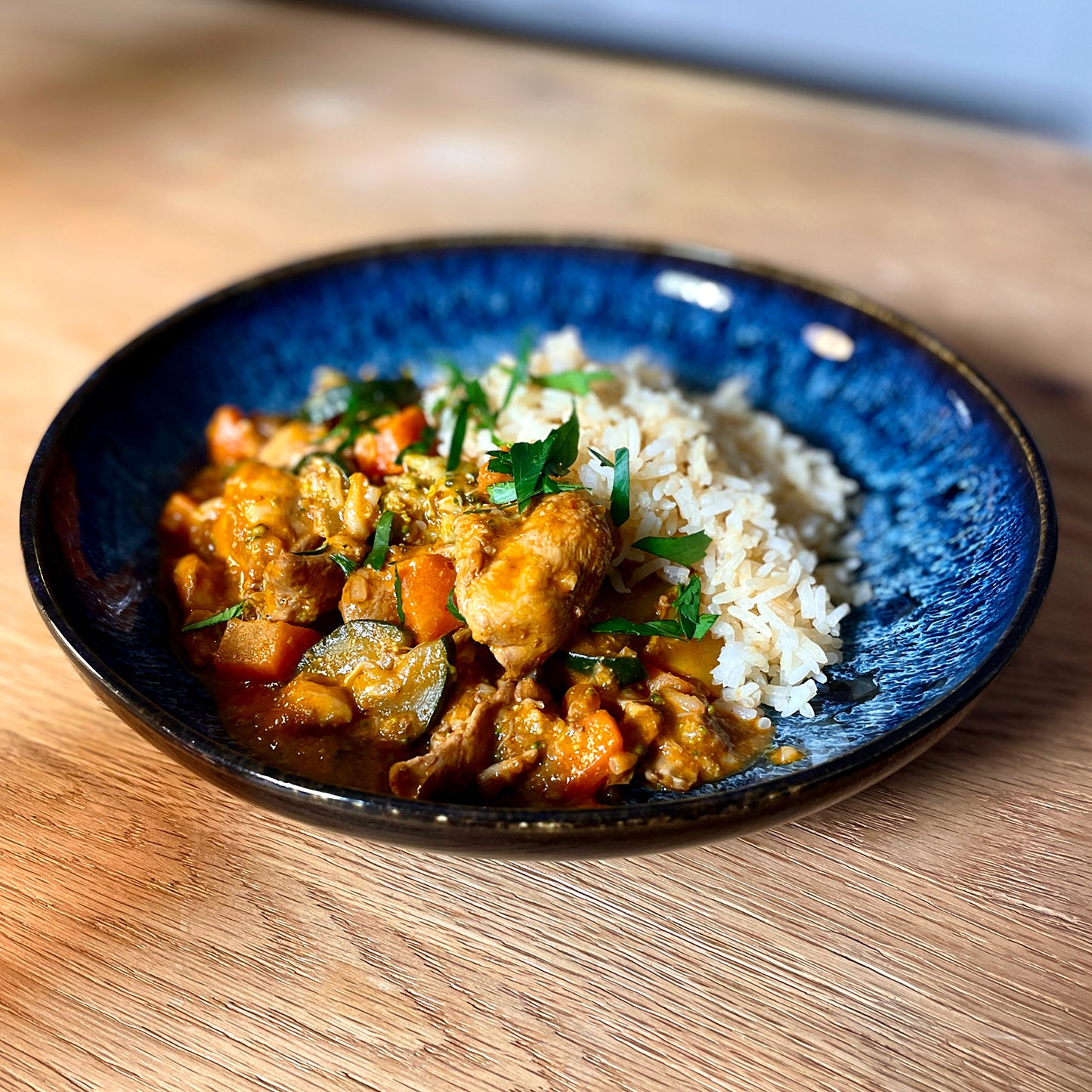 Red Thai curry with chicken