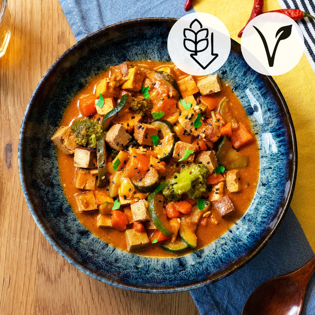 Rotes Thai Curry Tofu Low Carb